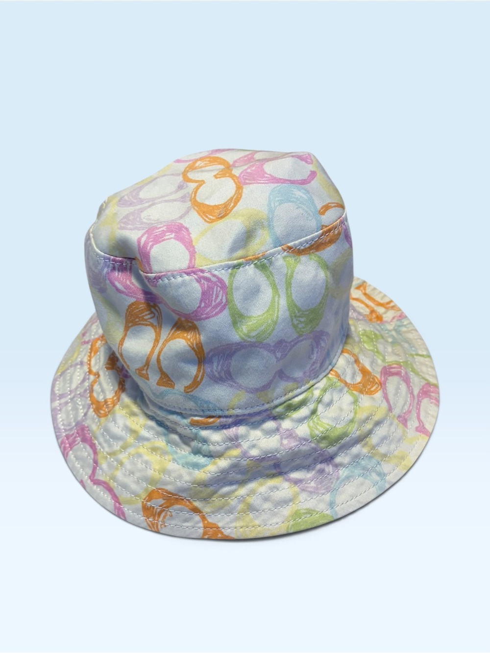 WomaMulti-Color Flip-Flop Print Bucket Hat